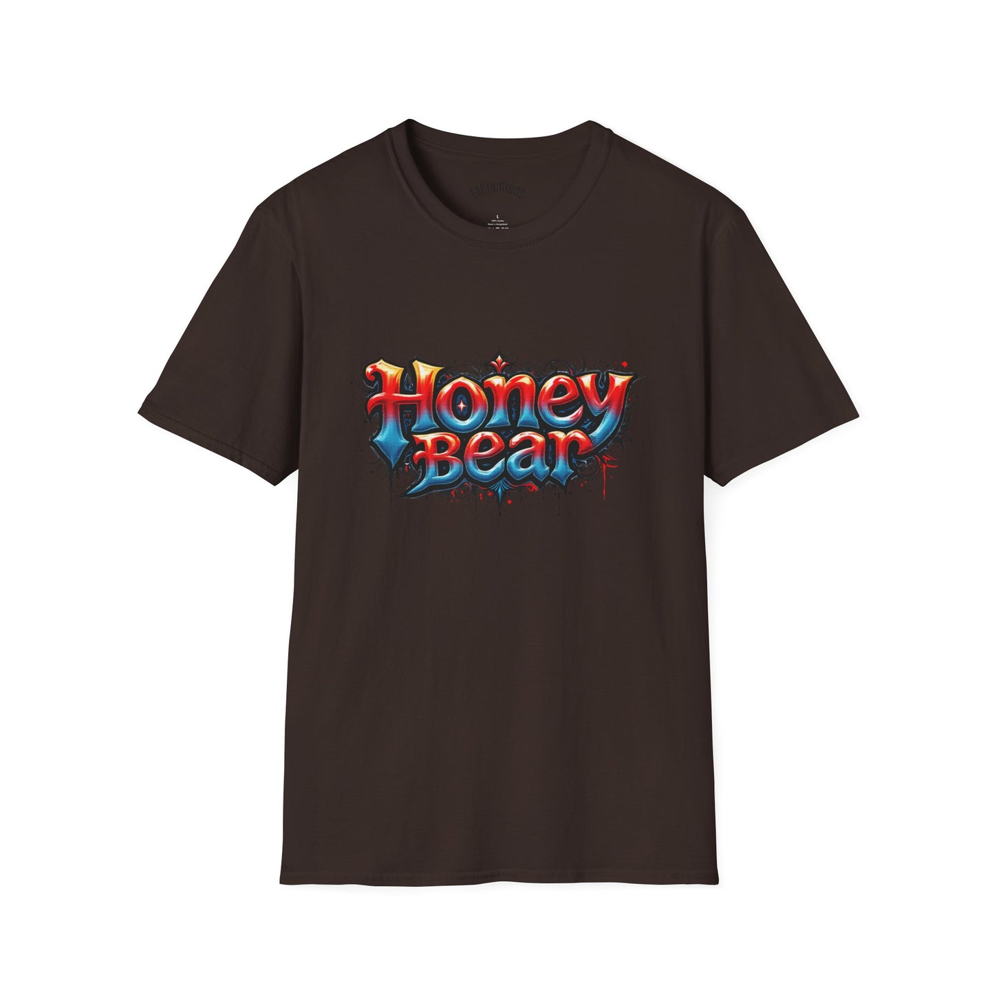 Honey Bear Graphic T-Shirt, Unisex Tee, Cool Casual Wear, Gift for Bear Lovers, Streetwear Style, Trendy Summer Top