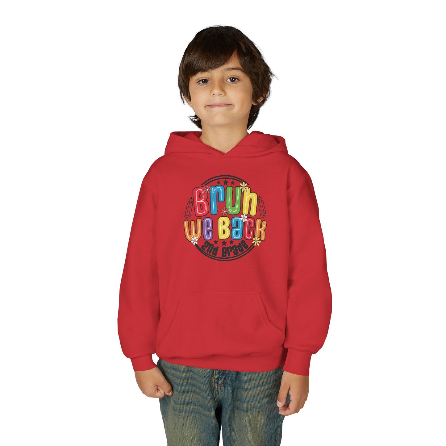 Brightly Colored Youth Hoodie for Back to School, Grade Celebration, Fun Gift for Students, Cozy Sweatshirt