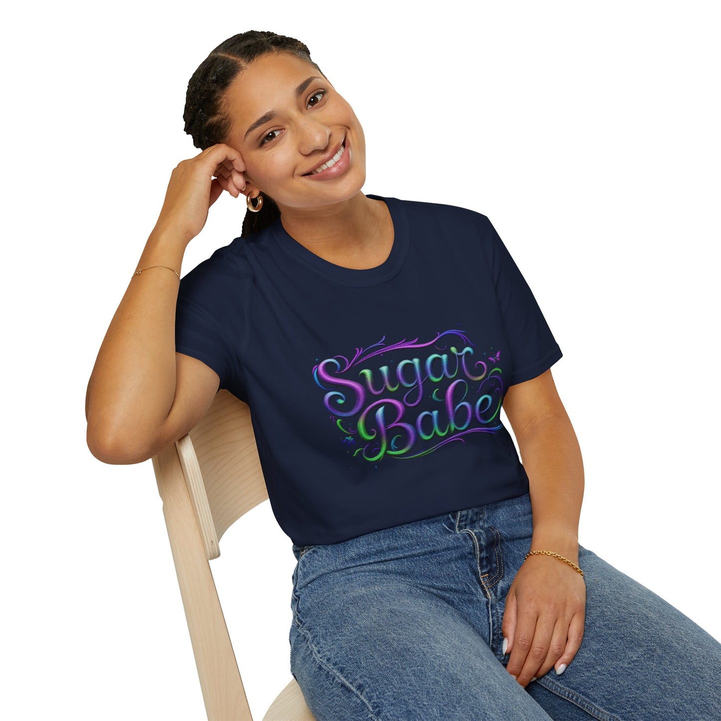 Sugar Babe Unisex Softstyle T-Shirt, Cute Graphic Tee, Casual Wear, Gift for Her, Spring Fashion, Trendy Top