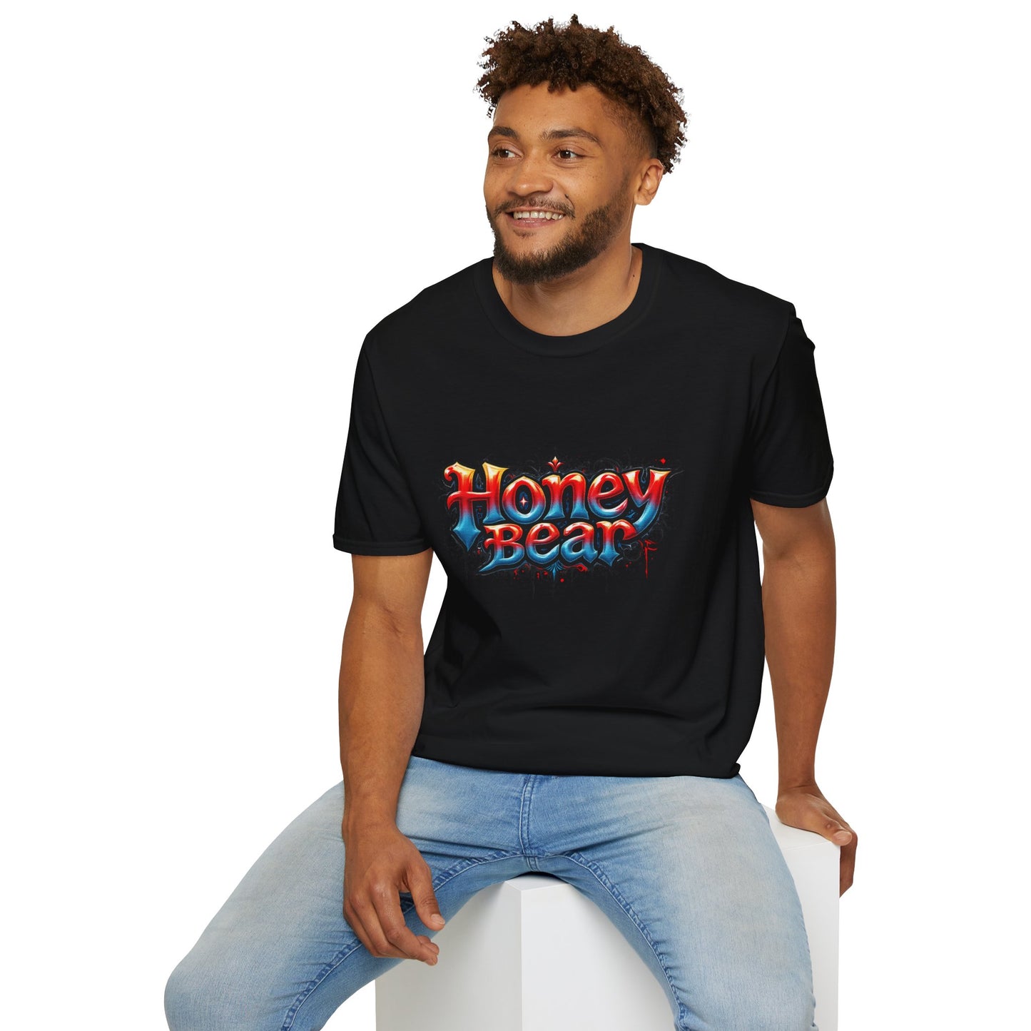 Honey Bear Graphic T-Shirt, Unisex Tee, Cool Casual Wear, Gift for Bear Lovers, Streetwear Style, Trendy Summer Top