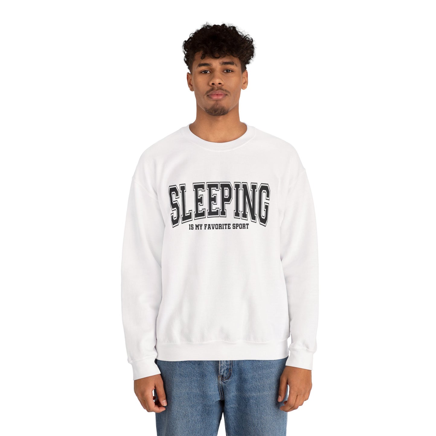 Cozy Unisex Crewneck Sweatshirt - Sleeping is My Favorite Sport, Relaxed Style, Perfect Gift, Lounge Wear, Sleep Lovers