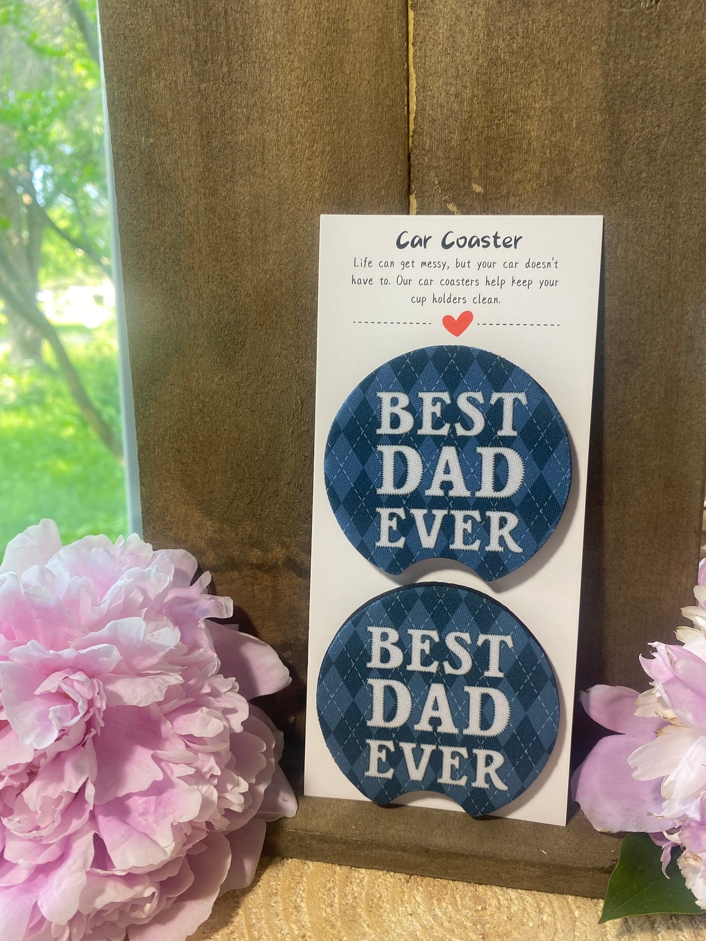 Best Dad Ever Car Coaster set
