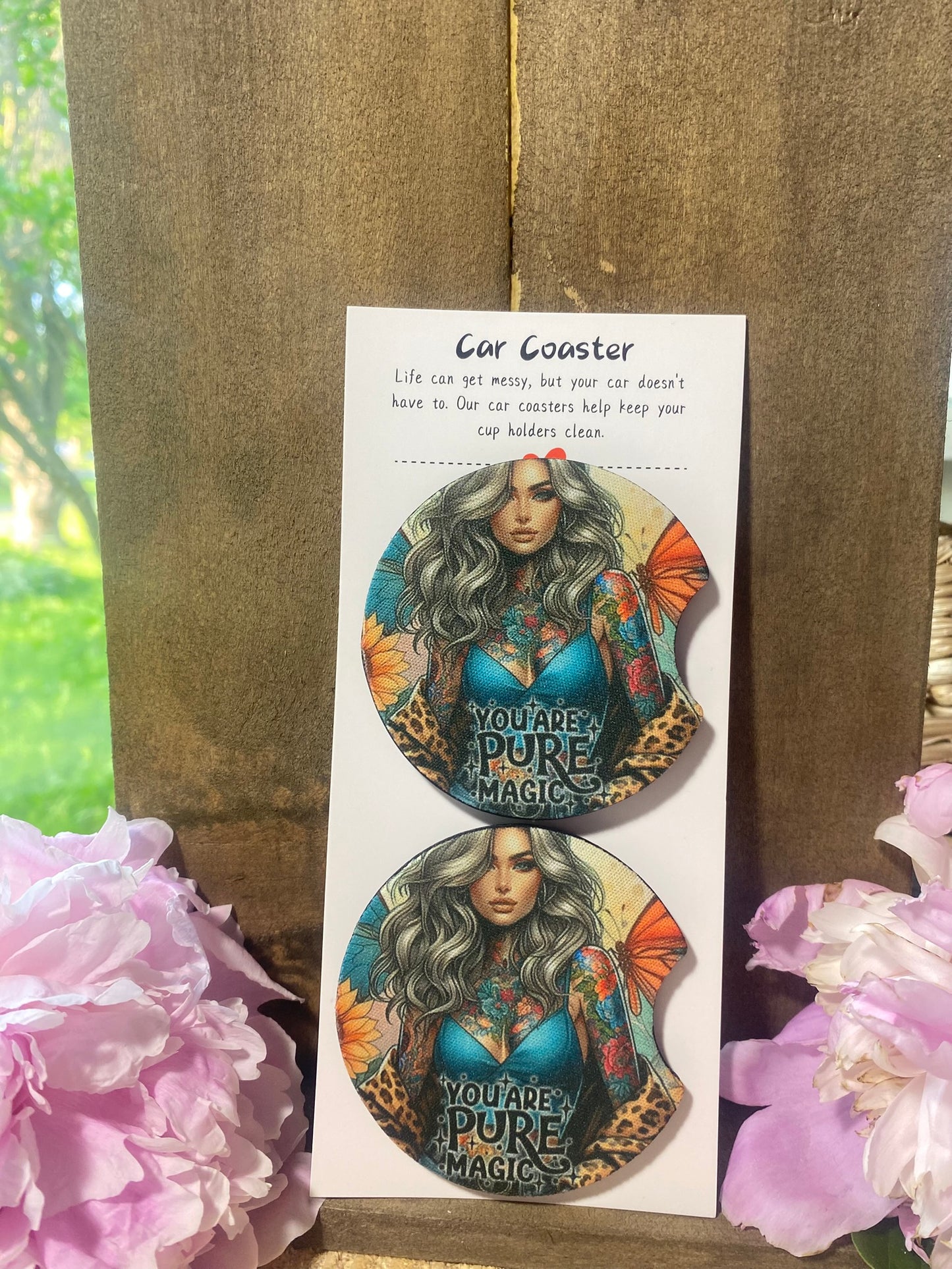 You are Pure Magic Car Coaster set
