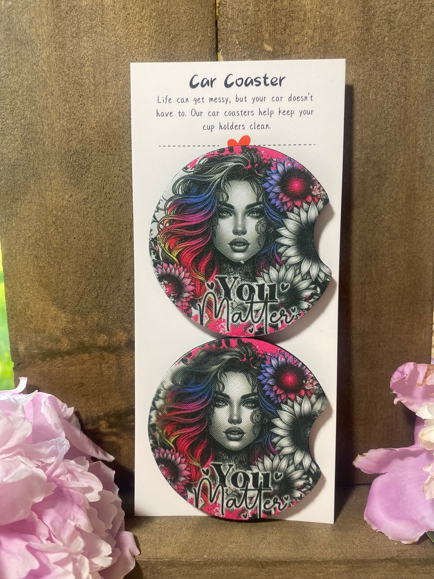 You Matter Car Coaster set