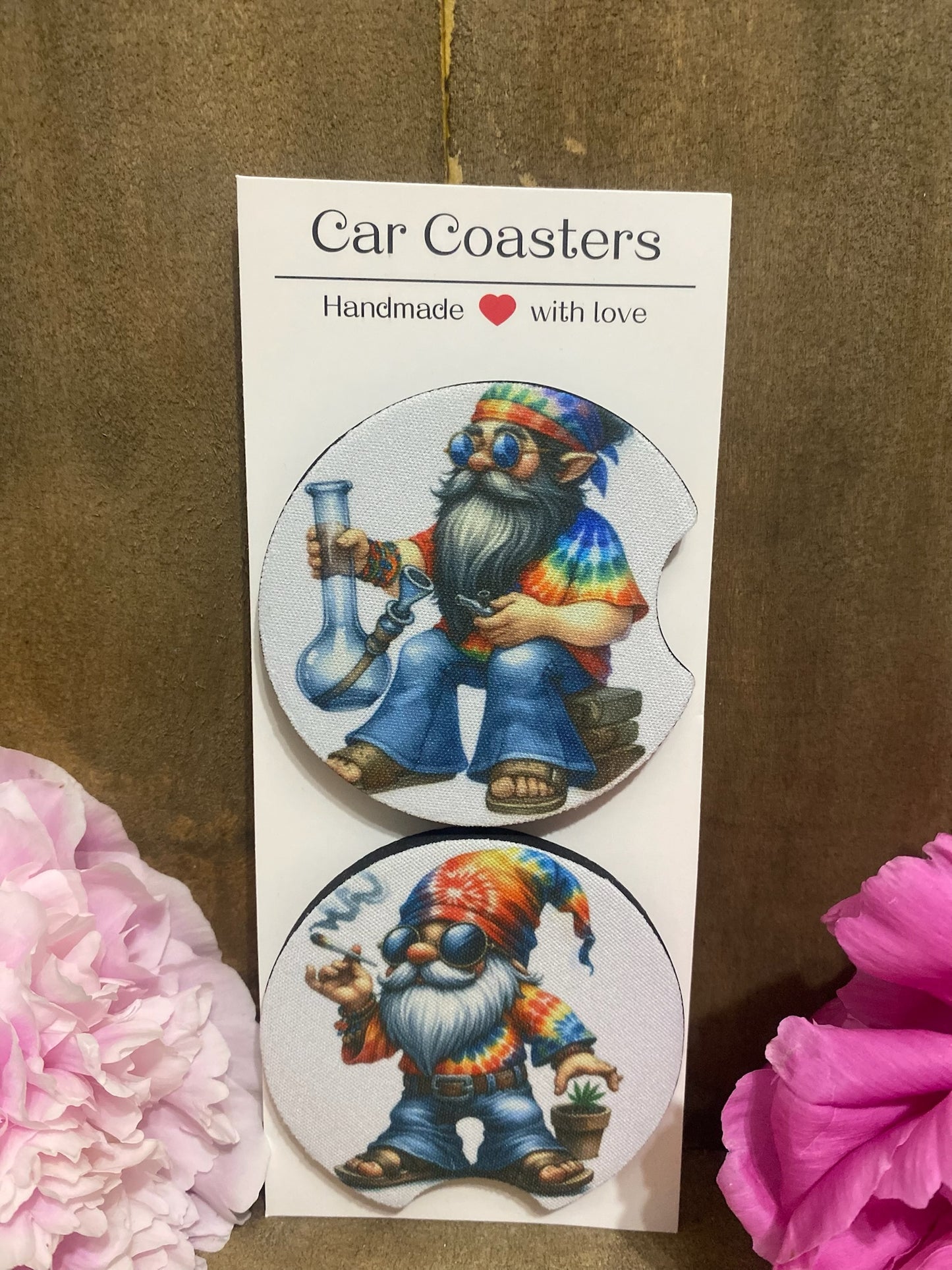 Hippie Smokies Car Coaster set