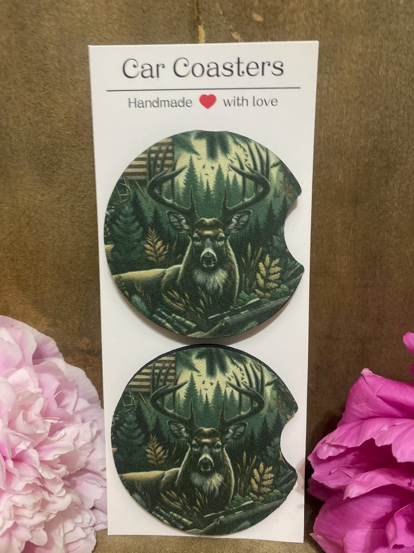 Buck Hunting Car Coaster set