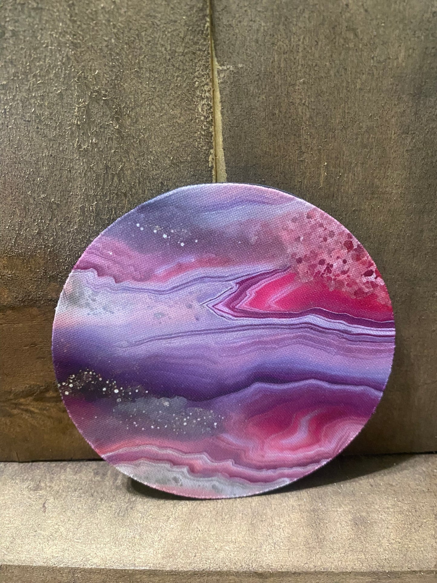 Pink & Purple Geode 4 inch coaster set