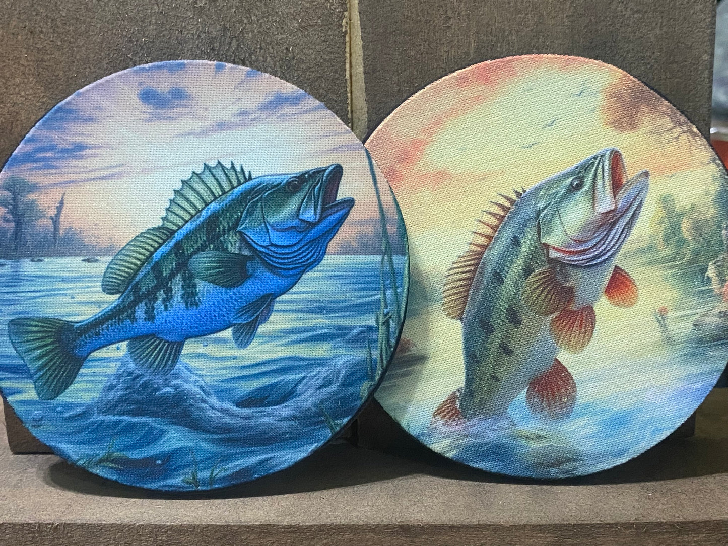 Fishing 4 inch coaster set