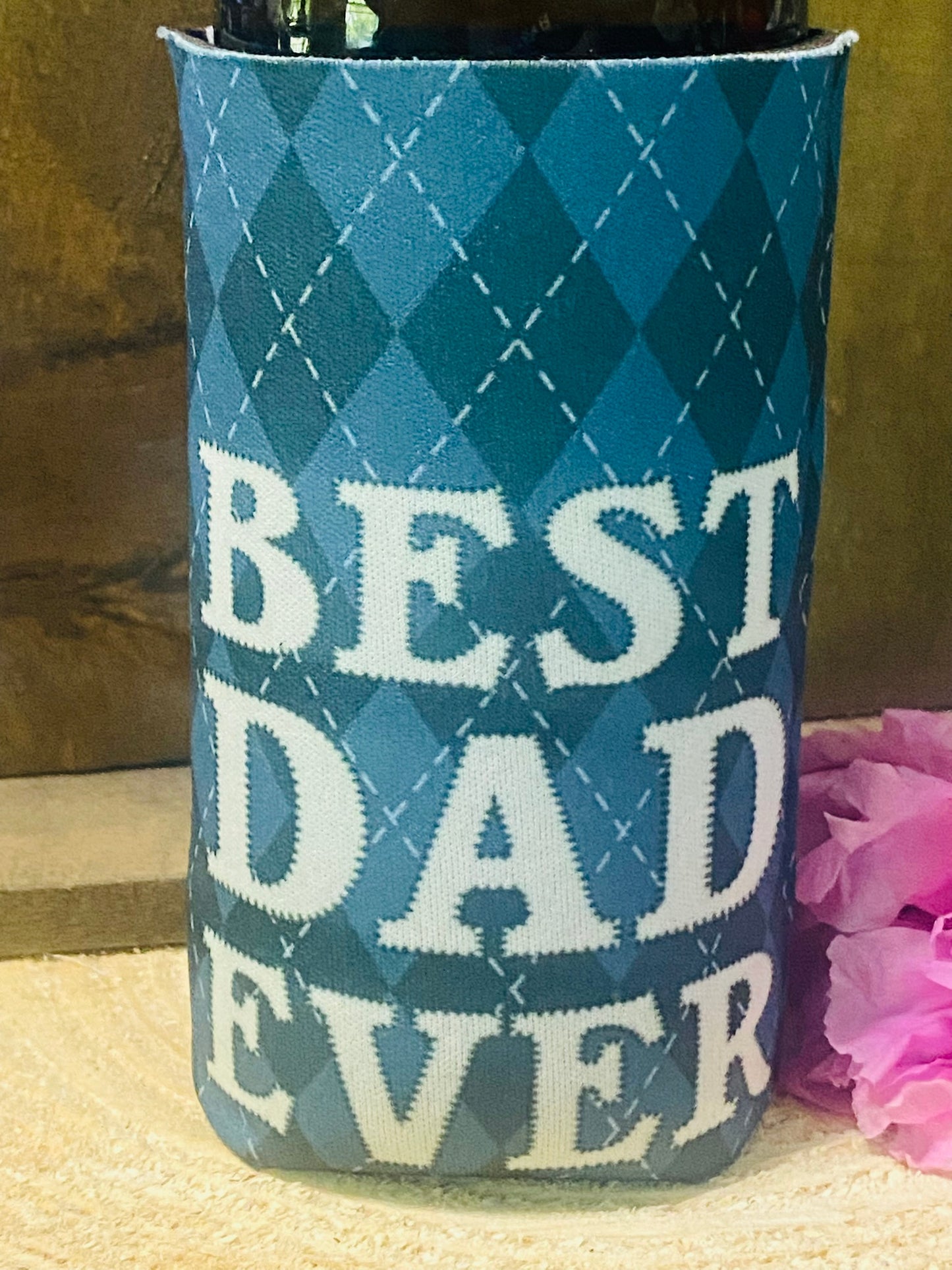 Best Dad ever slim can/ bottle koozie