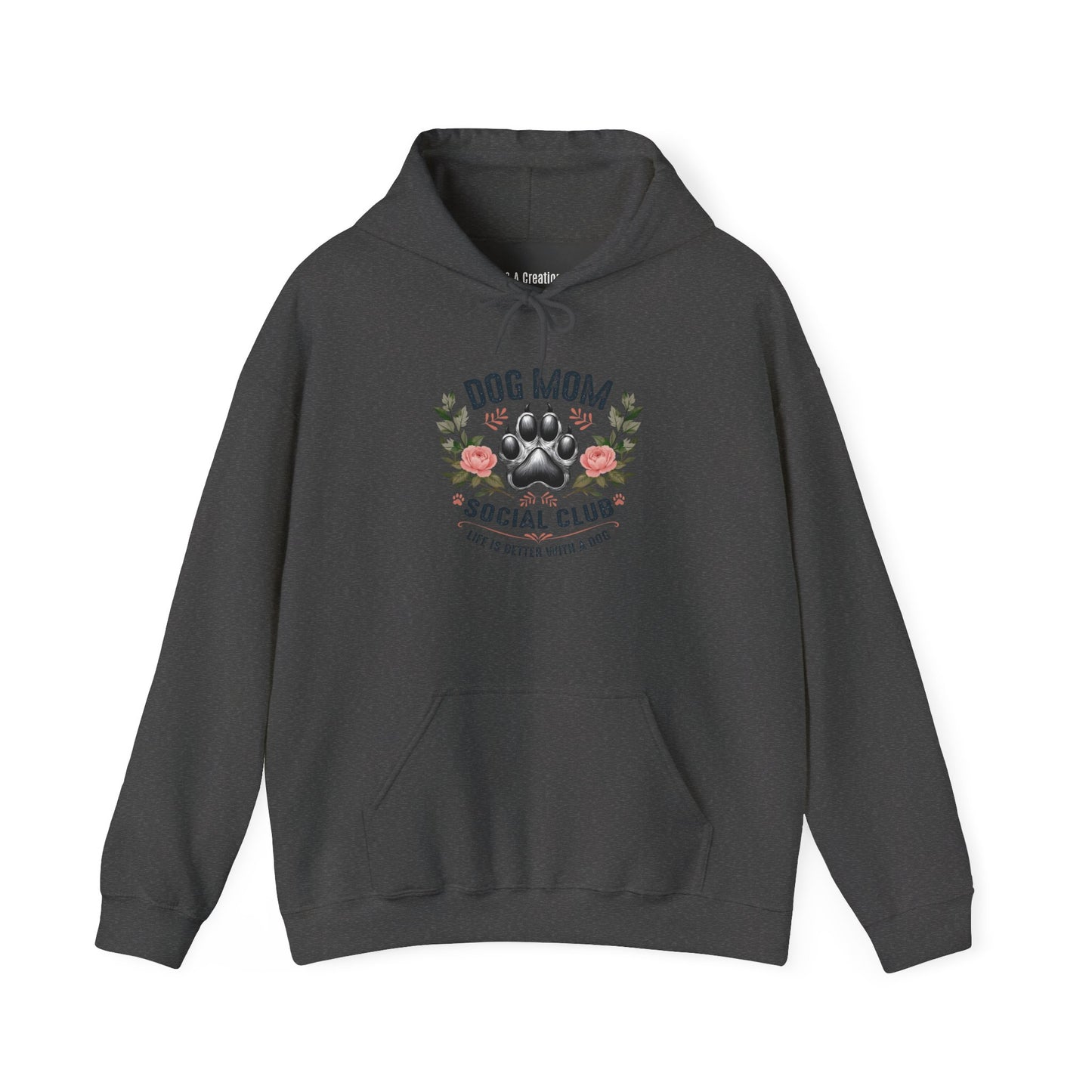 Dog Mom Social Club Hoodie, Casual Sweatshirt for Dog Lovers, Gift for Pet Owners, Cozy Hoodie for Dog Moms, Perfect Dog Lover Gift