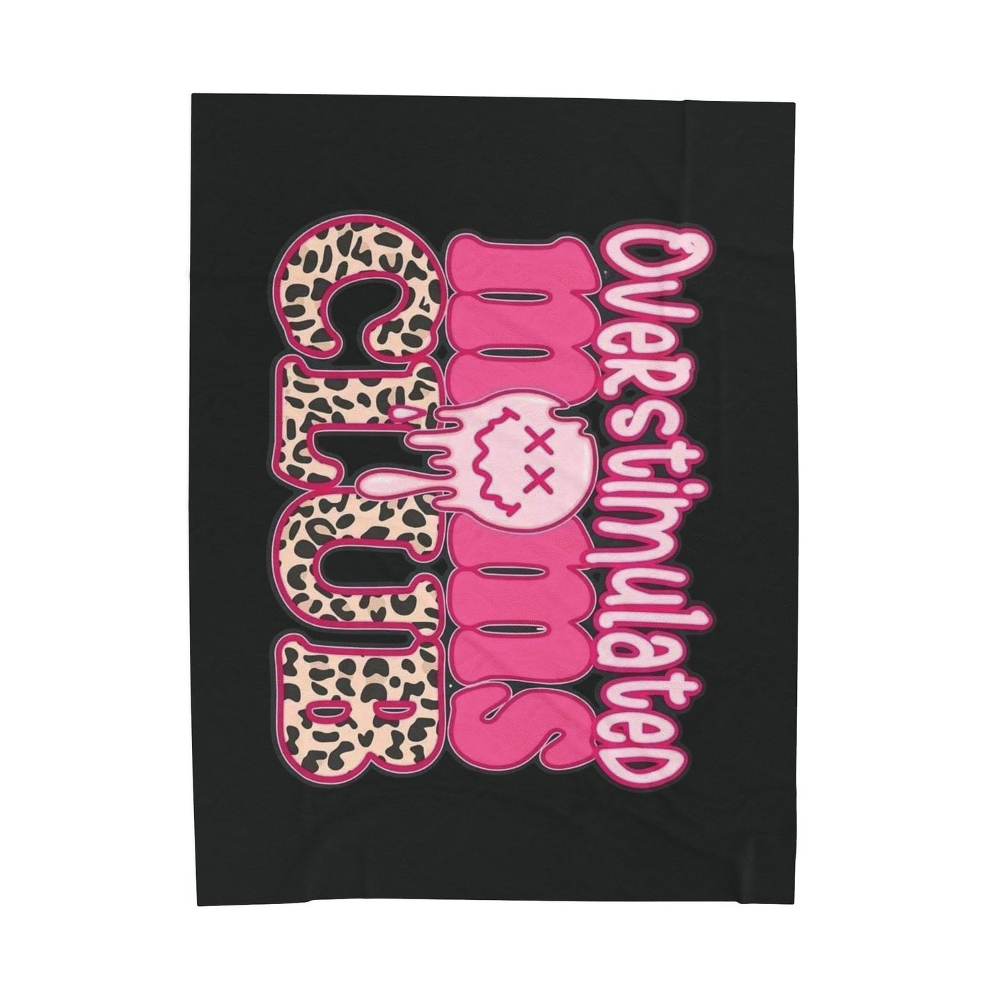 Overstimulated Moms Club Plush Blanket, Cozy Throw for Moms, Perfect Gift for Mother's Day, Snuggly Cuddle Blanket for Relaxation