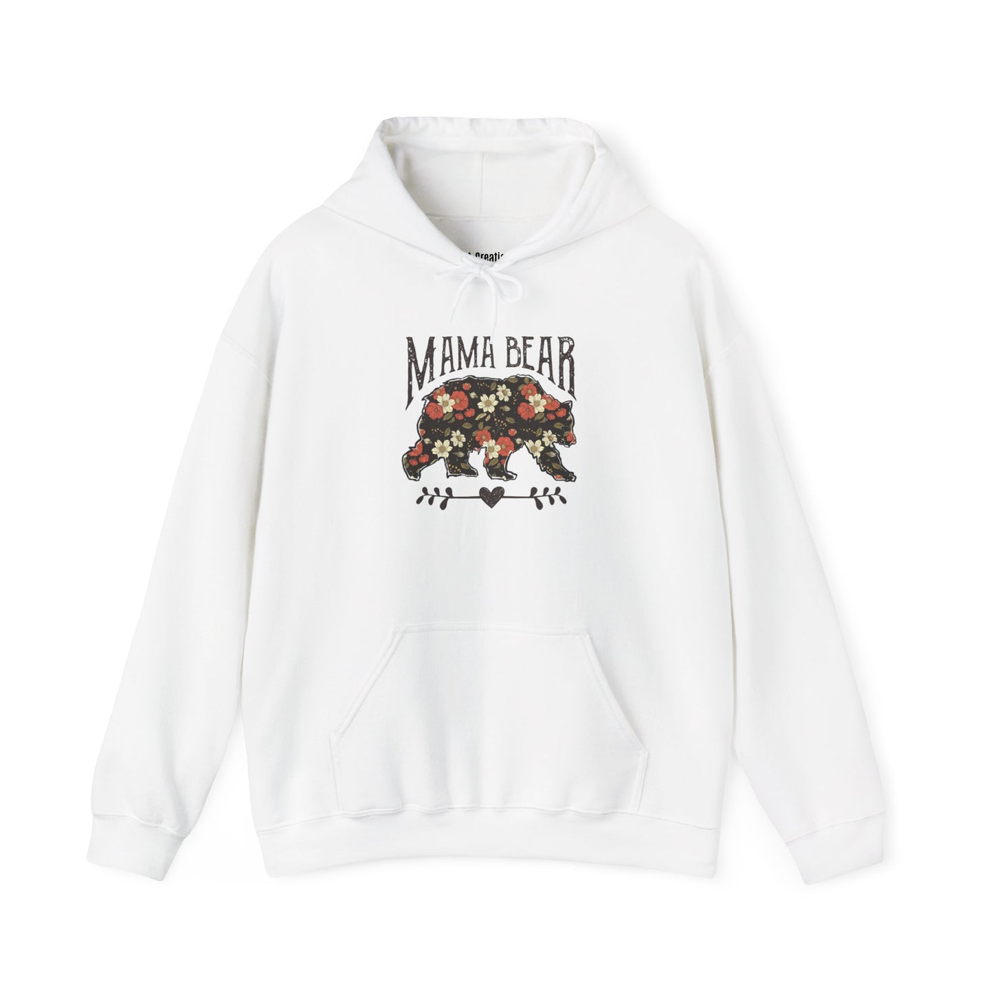Floral Mama Bear Hoodie, Cozy Sweatshirt for Moms, Gift for Mother’s Day, Cute Casual Wear, Nature Themed Apparel