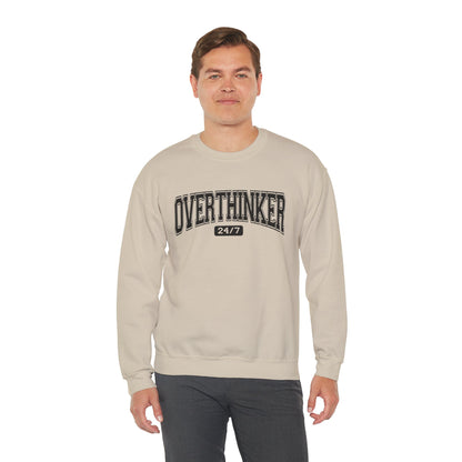 Oversized Overthinker Sweatshirt for Comfort Lovers, Casual Style, Great Gift for Thinkers, Cozy Crewneck for All Occasions