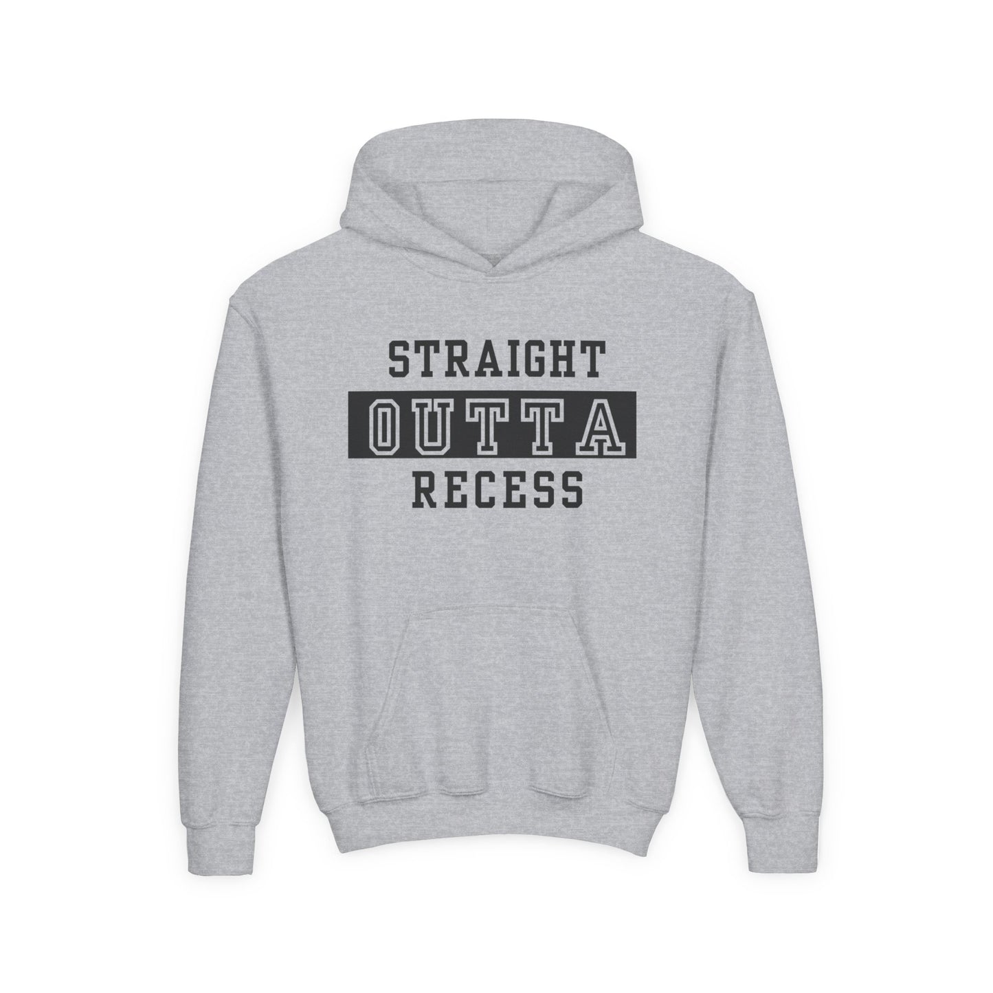 Straight Outta Recess Youth Recess Sweatshirt, Fun Kids Hoodies, Playful Gift for Sons and Daughters, Back to School Wear, Kid's Casual Outfit