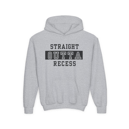 Straight Outta Recess Youth Recess Sweatshirt, Fun Kids Hoodies, Playful Gift for Sons and Daughters, Back to School Wear, Kid's Casual Outfit