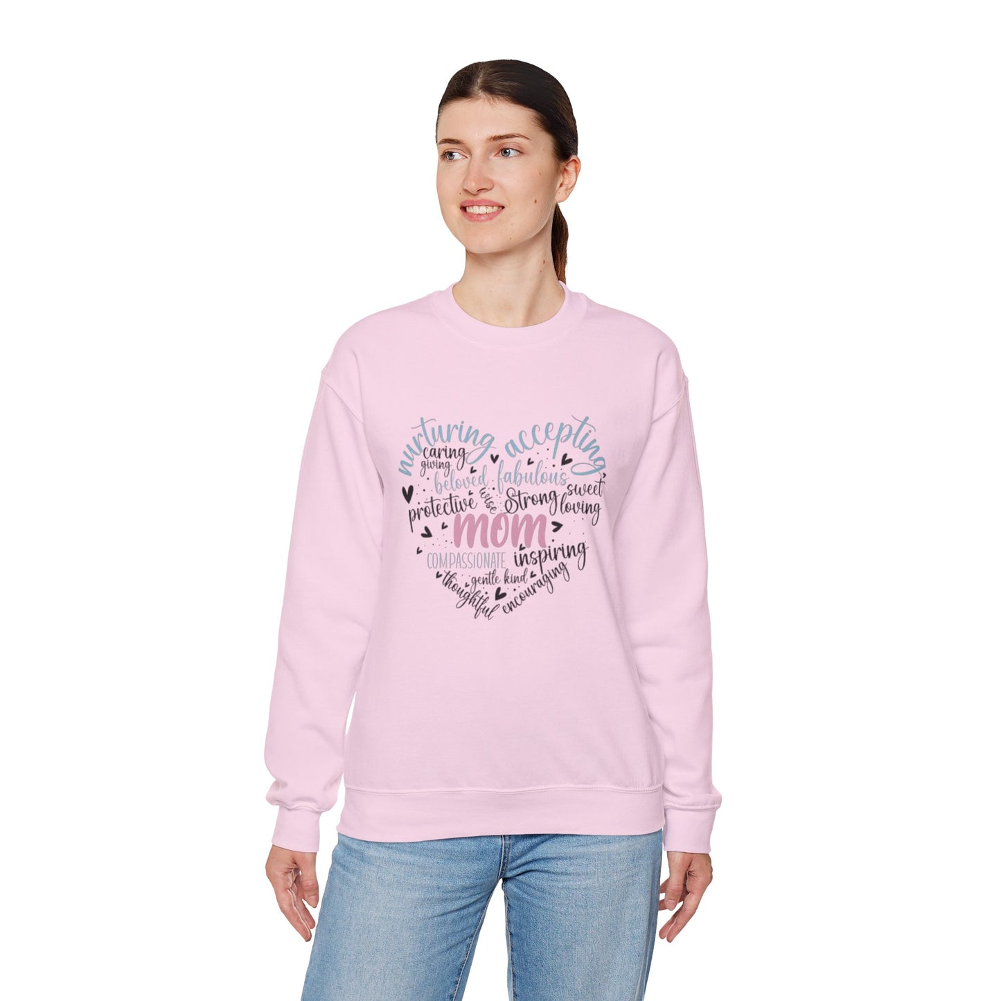 Heartfelt Mom Sweatshirt - Cozy Gift for Mother’s Day, Birthday, Casual Wear, Family Time, Inspirational Apparel