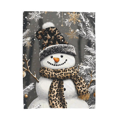 Snowman Velvet Blanket - Cozy Holiday Plush Throw for Winter Decor, Christmas Gift, Couch Snuggle, Home Accent, Seasonal Warmth