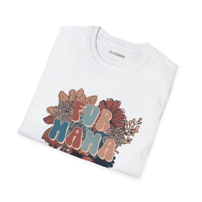 Floral Fur Mama T-Shirt, Mother's Day Gift, Relaxed Fit Tee, Comfortable Everyday Wear, Unique Floral Design, Gift for Her