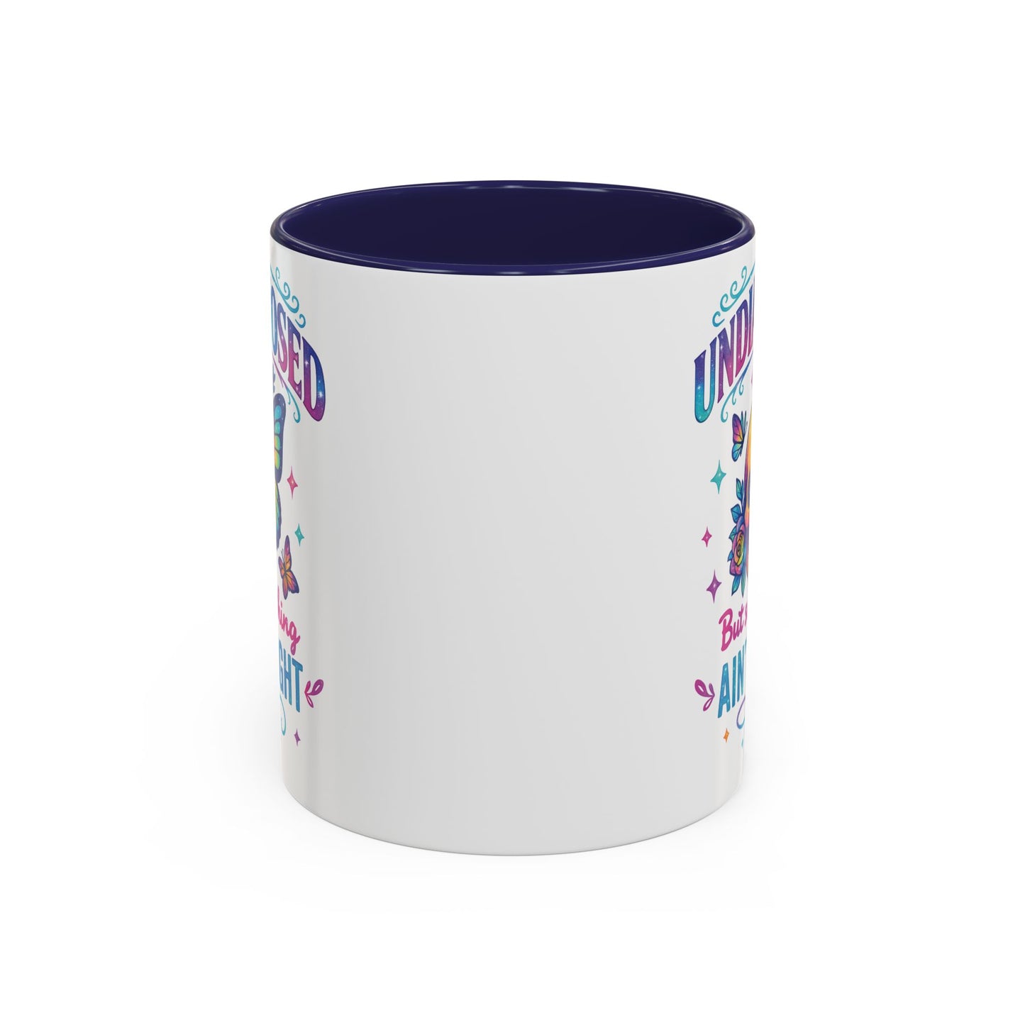 Undiagnosed Vibes Coffee Mug, Bohemian Coffee Cup, Unique Gift for Mental Health Awareness, Colorful Skull Design, Fun Drinking Mug