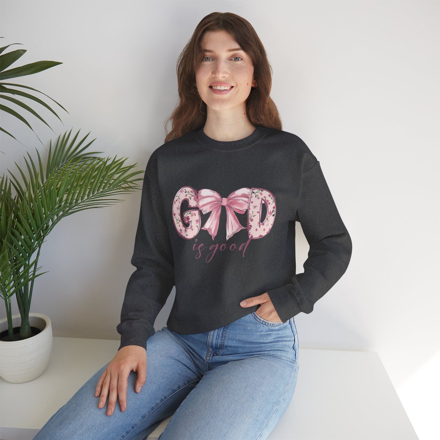 God is Good Crewneck Sweatshirt, Inspirational Sweatshirt, Christian Apparel, Gift for Her, Faith-Based Fashion, Relaxed Fit Sweater