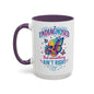 Undiagnosed Vibes Coffee Mug, Bohemian Coffee Cup, Unique Gift for Mental Health Awareness, Colorful Skull Design, Fun Drinking Mug