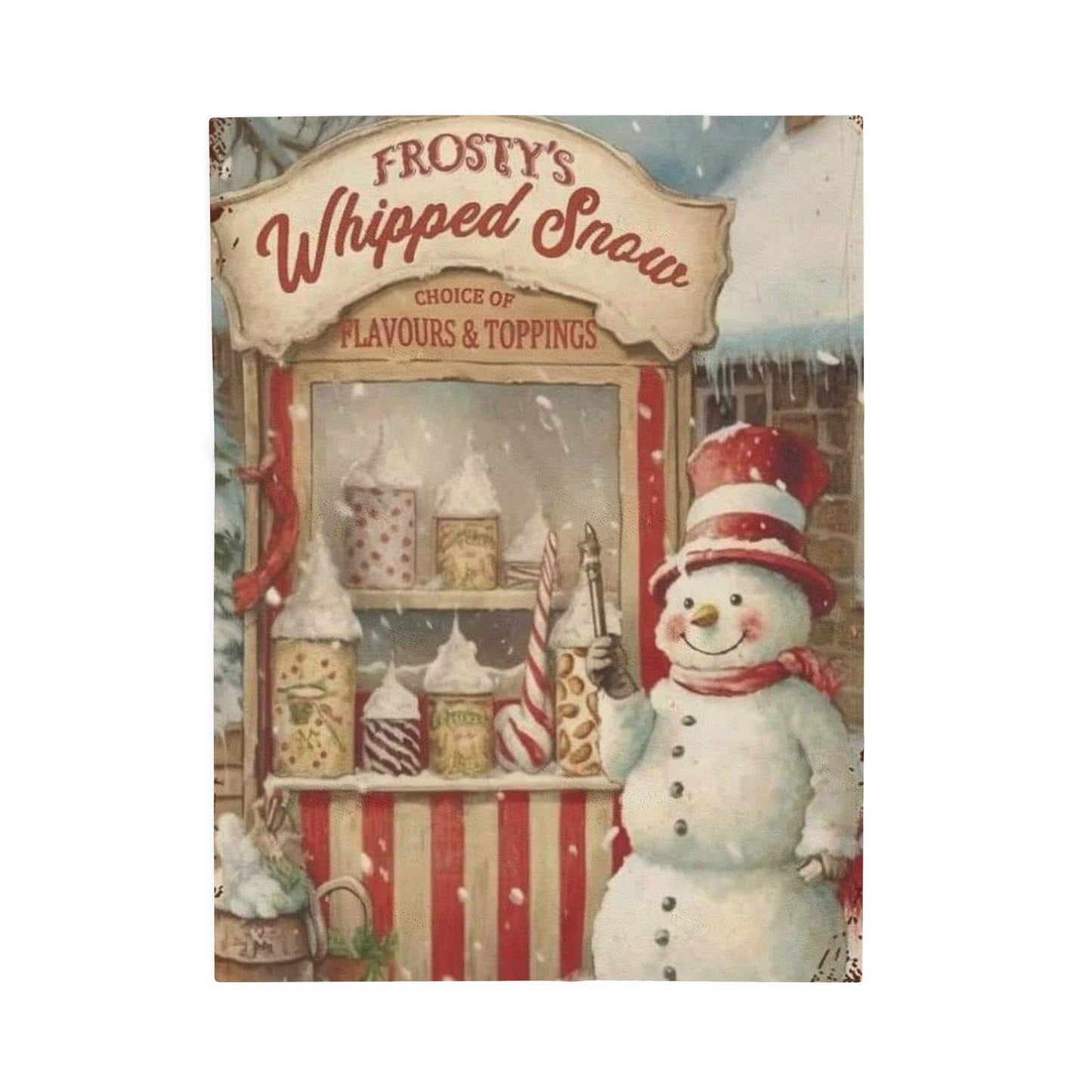 Cozy Holiday Snowman Plush Blanket, Christmas Throw Blanket, Winter Decor, Soft Fleece Blanket, Holiday Gift, Warm Blanket