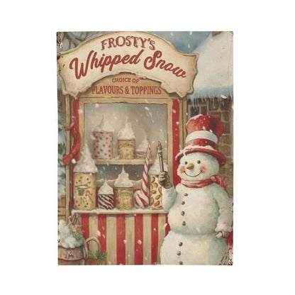 Cozy Holiday Snowman Plush Blanket, Christmas Throw Blanket, Winter Decor, Soft Fleece Blanket, Holiday Gift, Warm Blanket