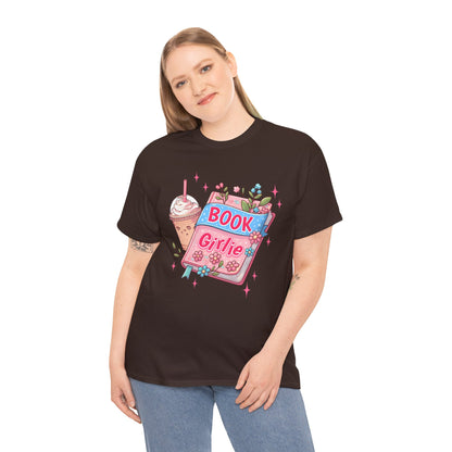 Cute Bookish Girlie Tee - Perfect for Readers, Gifts, Summer Fun, Book Club Shirts, Casual Wear