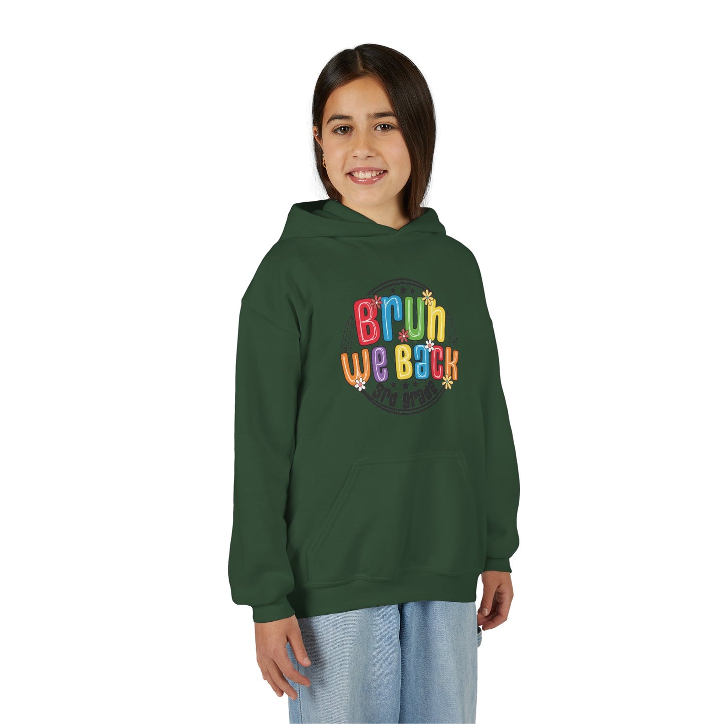 Colorful Youth Hoodie - 3rd Grade "Bruin We Back" Sweatshirt for Kids, Perfect for Back to School, Gift, Everyday Wear, Fun Style, [...]