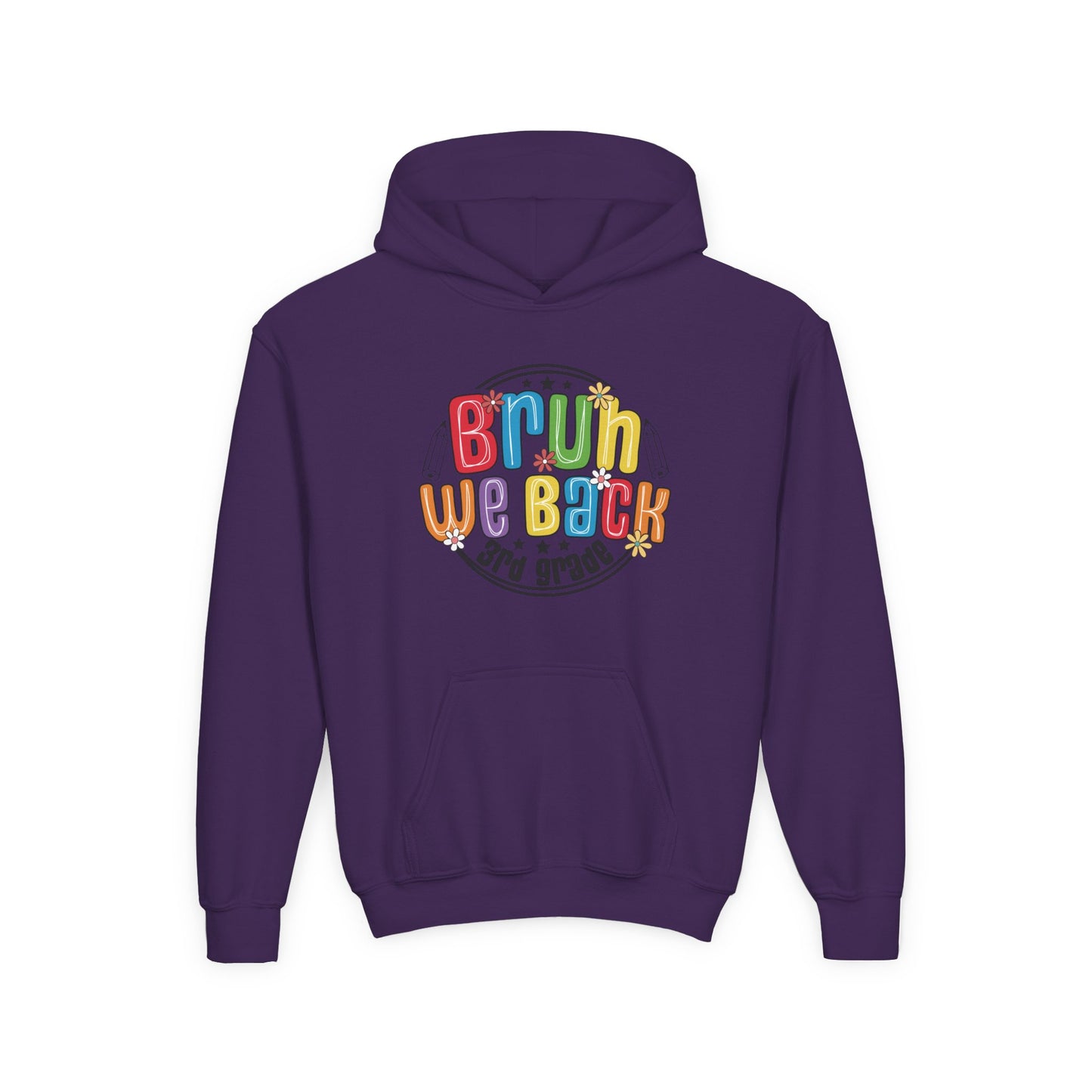 Colorful Youth Hoodie - 3rd Grade "Bruin We Back" Sweatshirt for Kids, Perfect for Back to School, Gift, Everyday Wear, Fun Style, [...]