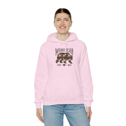 Floral Mama Bear Hoodie, Cozy Sweatshirt for Moms, Gift for Mother’s Day, Cute Casual Wear, Nature Themed Apparel