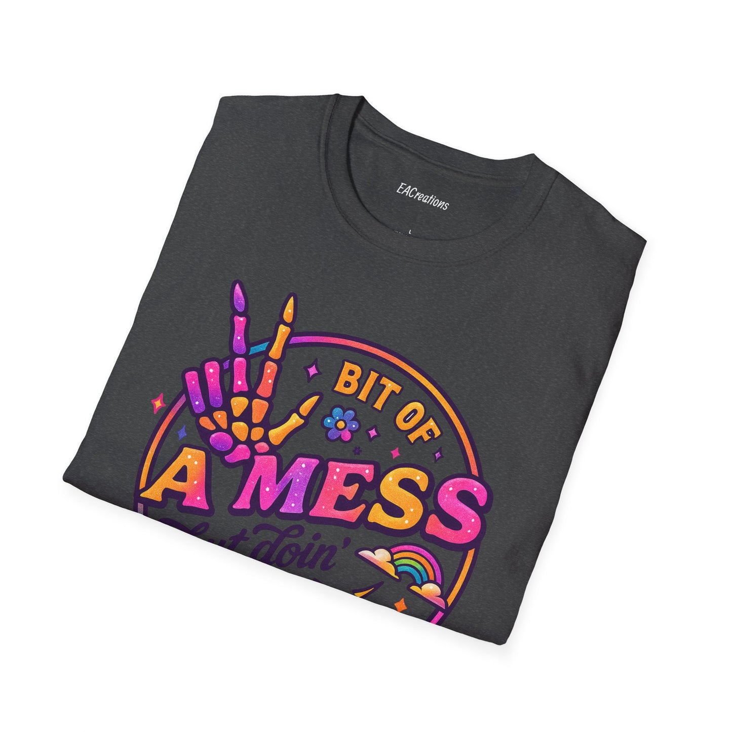 Messy Artist Unisex T-Shirt - A Bit of a Mess but Doin' My Best - Gift for Creative Souls, Art Lovers, Birthday, Funny Tee