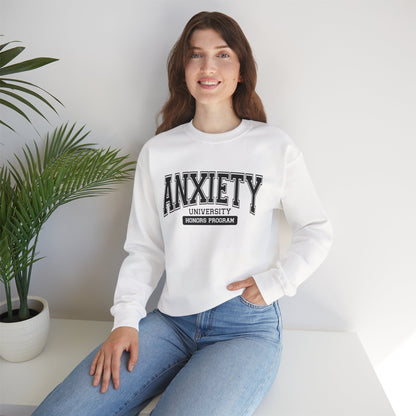 Anxiety University Crewneck Sweatshirt - Cozy Mental Health Apparel, Gift for Students, Relaxed Fit Sweatshirt, Perfect for Everyday [...]