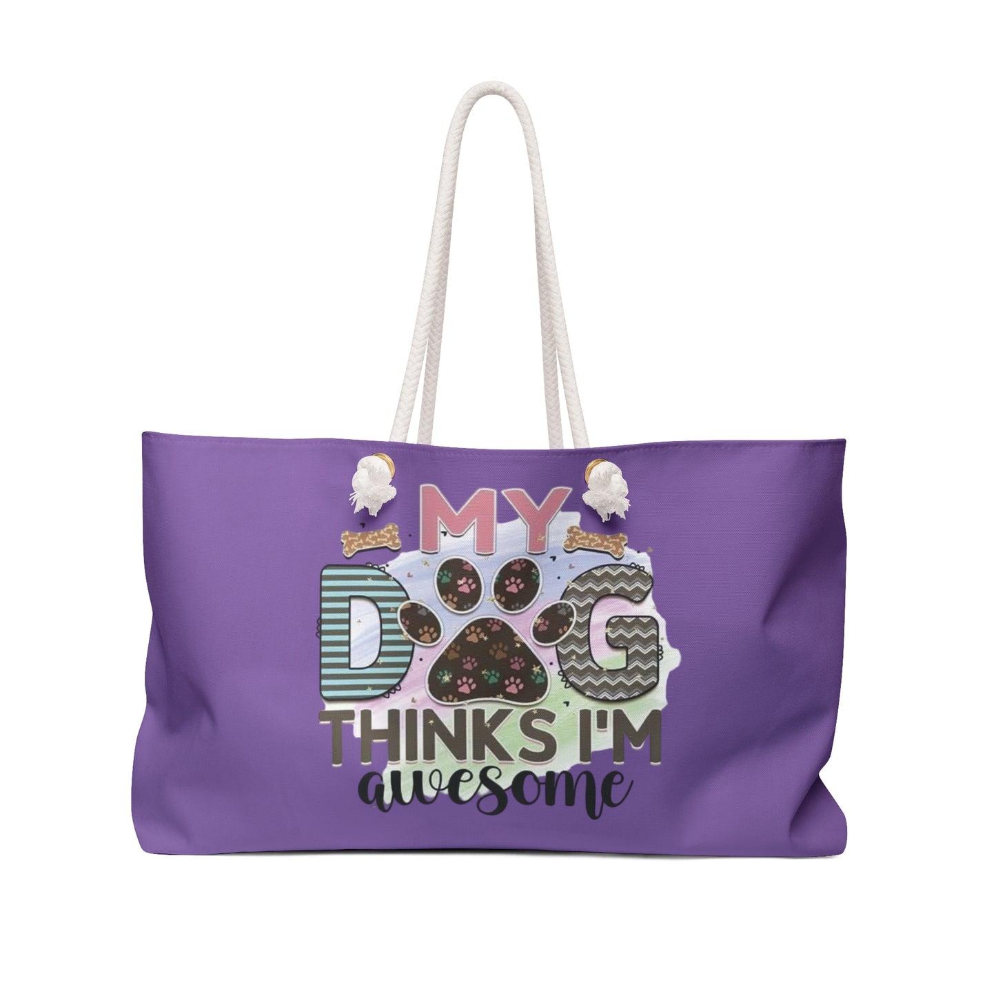 Dog Lover Weekender Bag, Cute Tote for Pet Lovers, Travel Bag, Overnight Bag, Gift for Dog Mom, Stylish Dog Tote