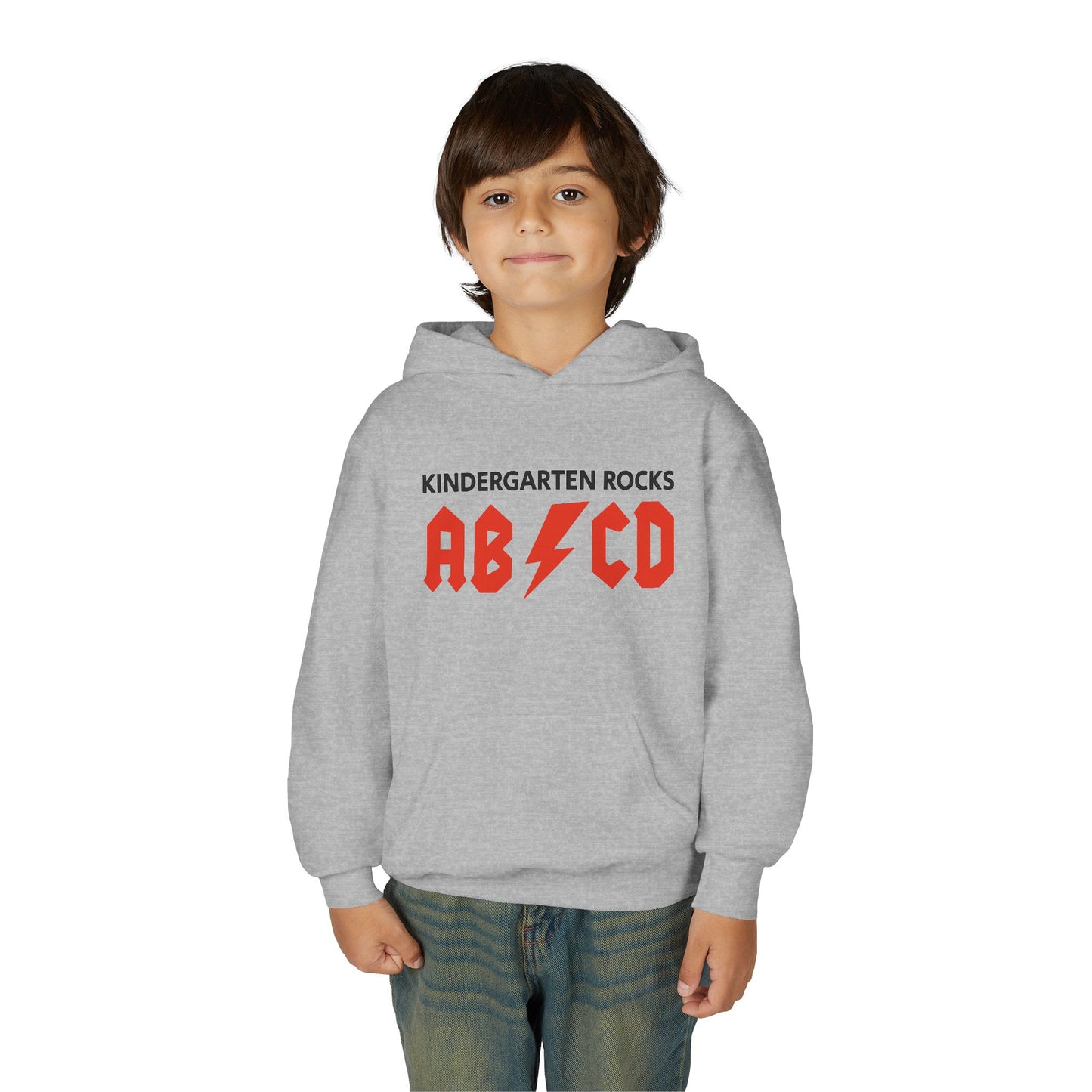 Kindergarten Rocks ABCD Youth Heavy Blend Hooded Sweatshirt