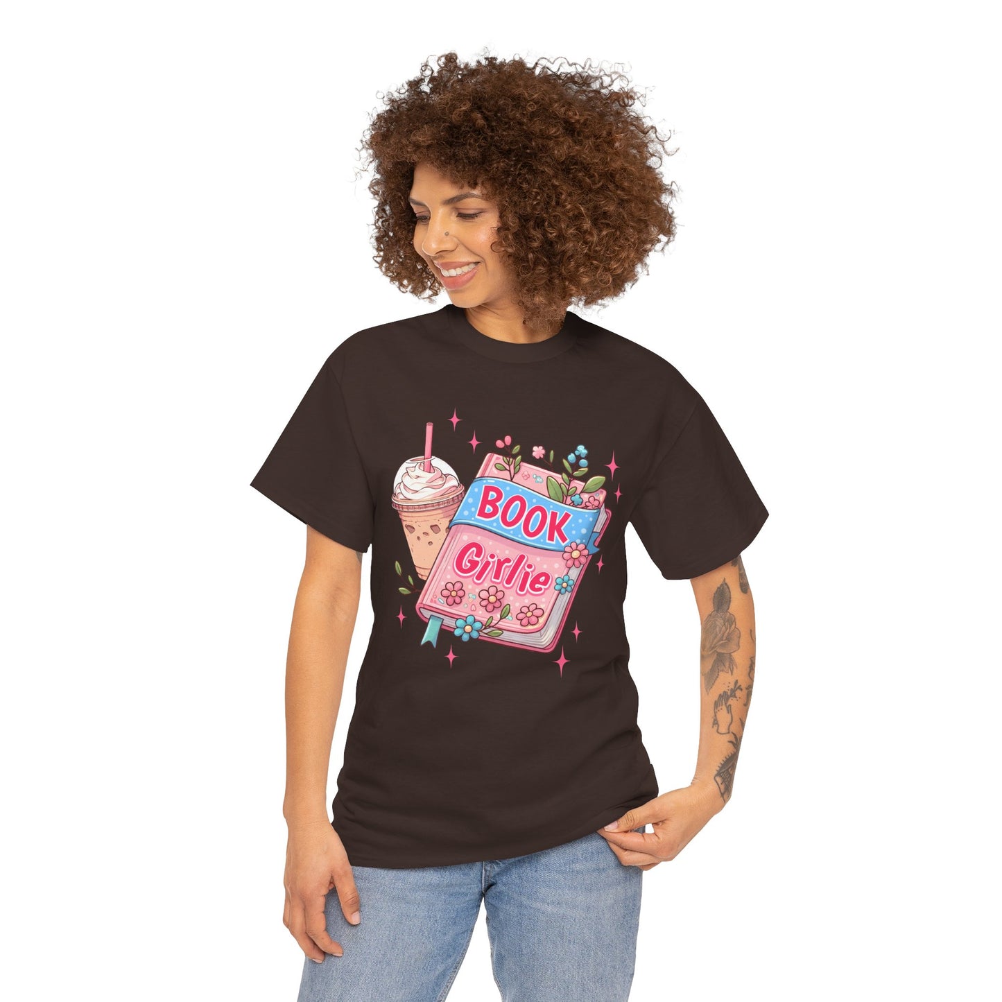 Cute Bookish Girlie Tee - Perfect for Readers, Gifts, Summer Fun, Book Club Shirts, Casual Wear