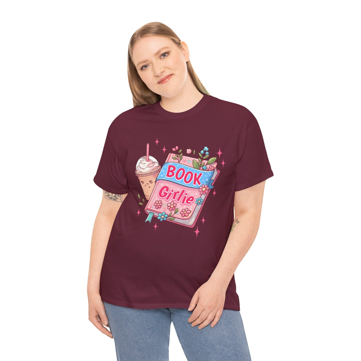 Cute Bookish Girlie Tee - Perfect for Readers, Gifts, Summer Fun, Book Club Shirts, Casual Wear