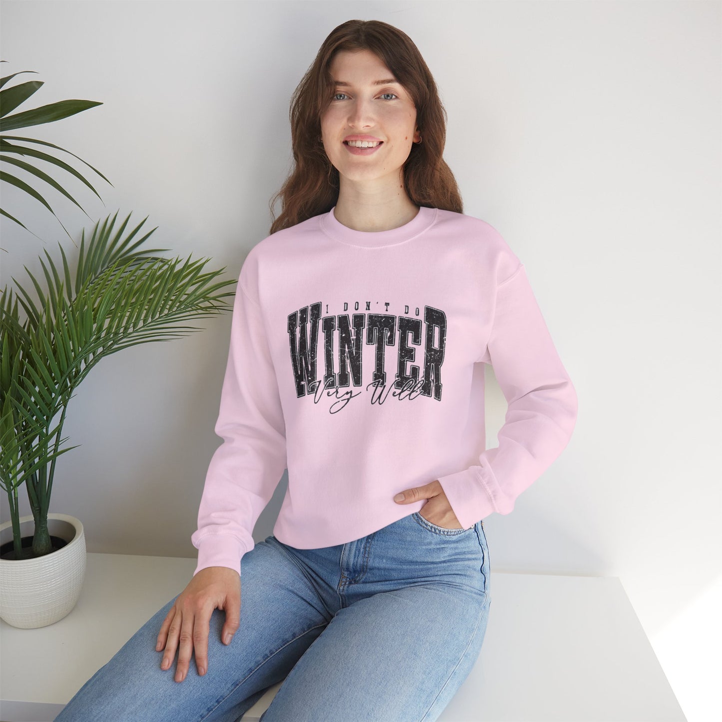 Winter Vibes Sweatshirt | Cozy Unisex Crewneck for Cold Days, Gift for Him/Her, Winter Fashion, Casual Comfort, Holiday Apparel