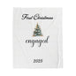 Engaged First Christmas Velveteen Plush Blanket, Cozy Wedding Gift, Personalized Holiday Decor, Soft Throw for Couples, Engagement [...]
