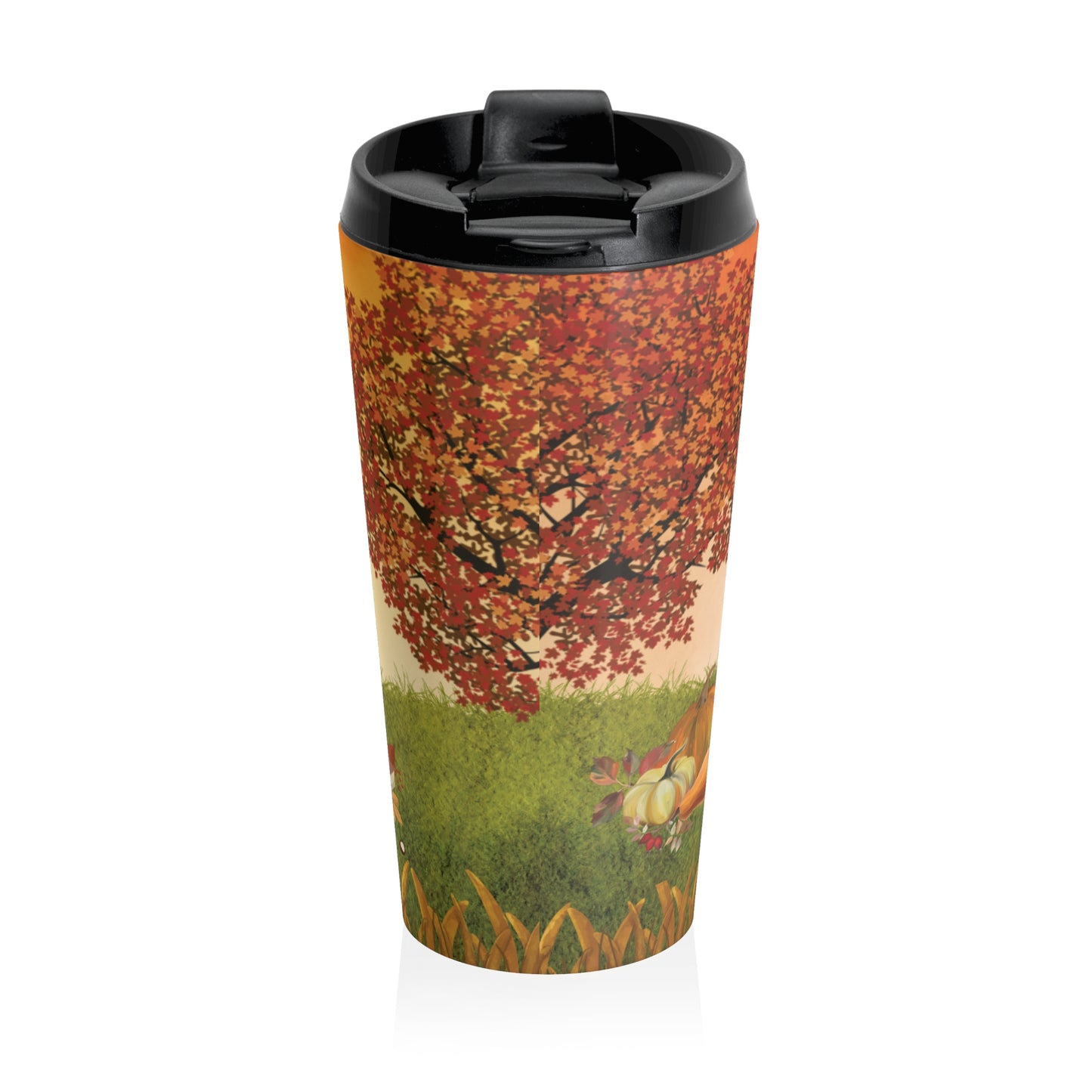 Fall Vibes Travel Mug, Autumn Coffee Cup, Seasonal Drinkware, Personalized Fall Gift, Pumpkin Spice Lover's Travel Mug