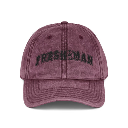 Vintage Embroidered Cap - Freshman 2023 Hat, Casual Summer Accessory, Trendy Gift for Students, College Essentials, Graduation Cap