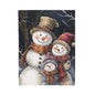 Cozy Snowman Plush Blanket, Holiday Gift, Winter Decor, Soft Throw, Family Keepsake