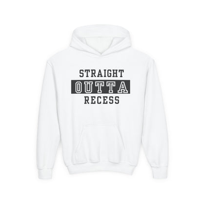 Straight Outta Recess Youth Recess Sweatshirt, Fun Kids Hoodies, Playful Gift for Sons and Daughters, Back to School Wear, Kid's Casual Outfit
