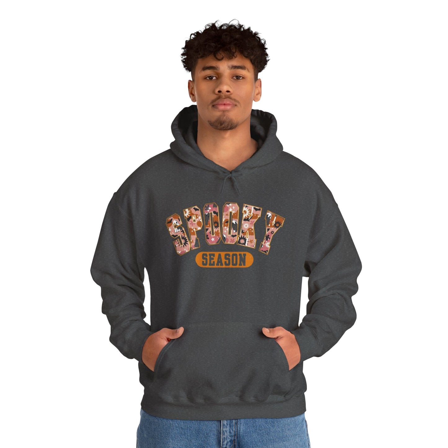 Spooky Season Unisex Hooded Sweatshirt, Casual Wear, Gifts for Athletes, Cozy Streetwear, Sports Lover Apparel, Fall Fashion