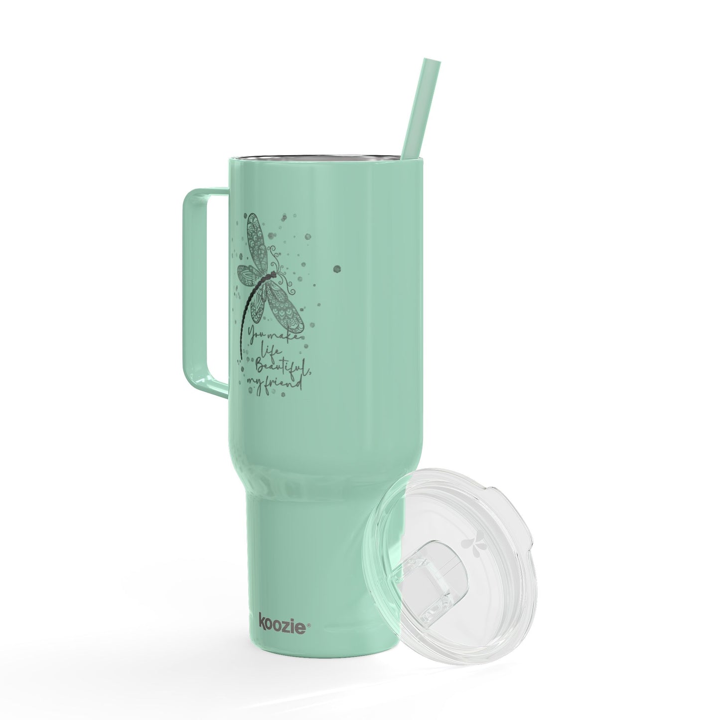 Engraved Dragonfly Insulated Tumbler, 40oz - Perfect For Gifts, Summer BBQs, and Outdoor Adventures
