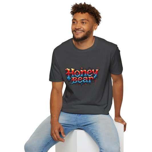 Honey Bear Graphic T-Shirt, Unisex Tee, Cool Casual Wear, Gift for Bear Lovers, Streetwear Style, Trendy Summer Top
