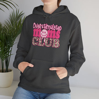 Overstimulated Moms Club Hoodie, Cozy Parenthood Sweatshirt, Gifts for Moms, Relaxation Wear, Fun Mom Apparel, Baby Shower Gift