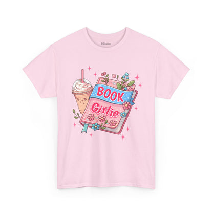 Cute Bookish Girlie Tee - Perfect for Readers, Gifts, Summer Fun, Book Club Shirts, Casual Wear