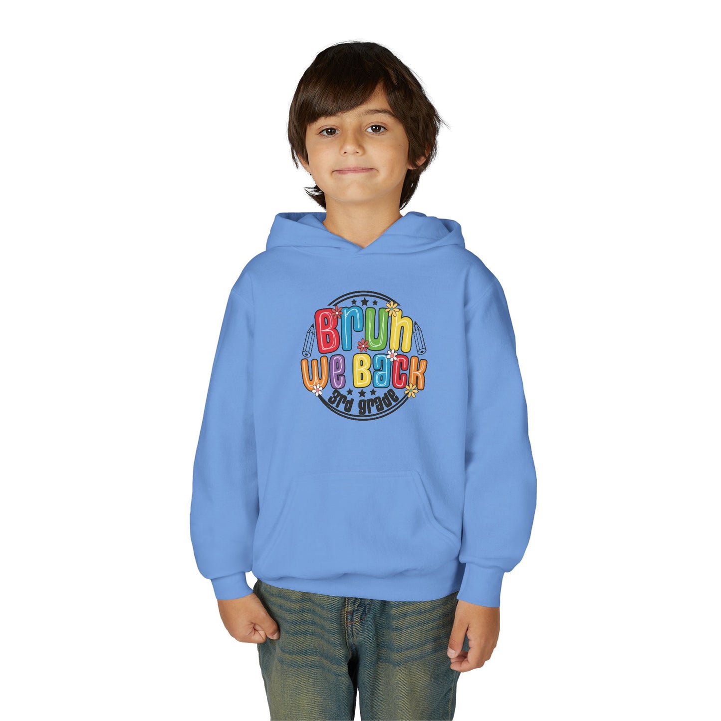 Colorful Youth Hoodie - 3rd Grade "Bruin We Back" Sweatshirt for Kids, Perfect for Back to School, Gift, Everyday Wear, Fun Style, [...]