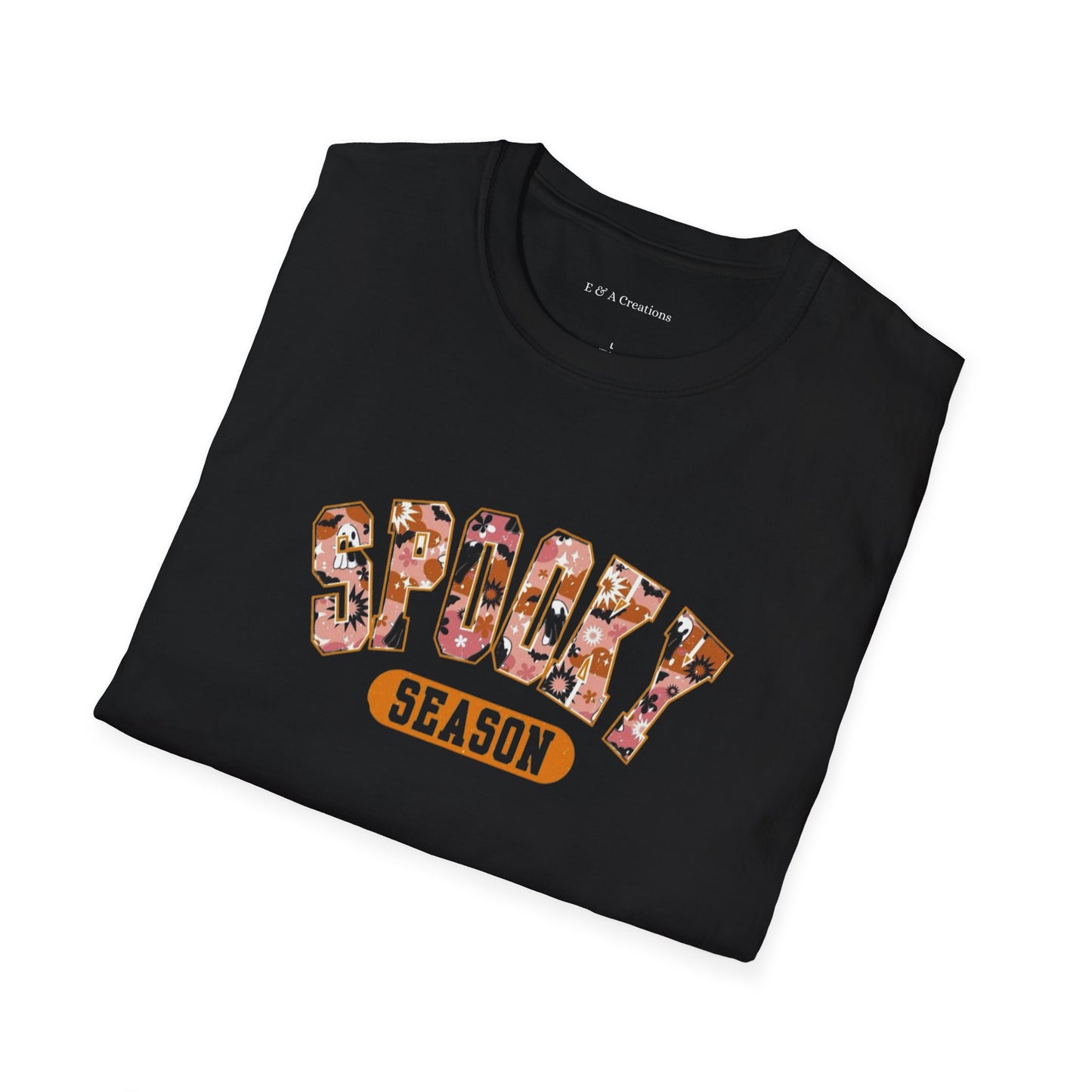 Spooky Season Unisex Softstyle T-Shirt, Halloween Tee, Fall Apparel, Casual Wear, Graphic T-Shirt, Gift for Halloween Lovers